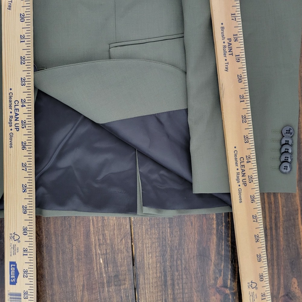 HUGO BOSS Men's Sport Coat Blazer Two Button Olive Wool Blend Super Flex 40R US - Picture 5 of 16